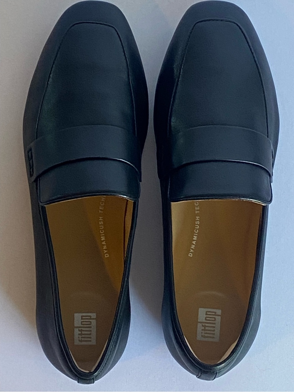 FitFlop Black Leather Loafers Women’s Size 8.5 Comfort Slip On Flats
